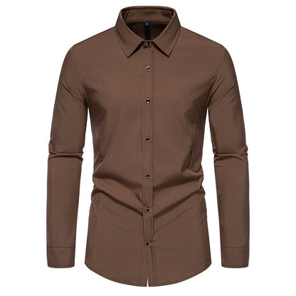 Herren Langarmhemd Elegant Slim Fit Modern