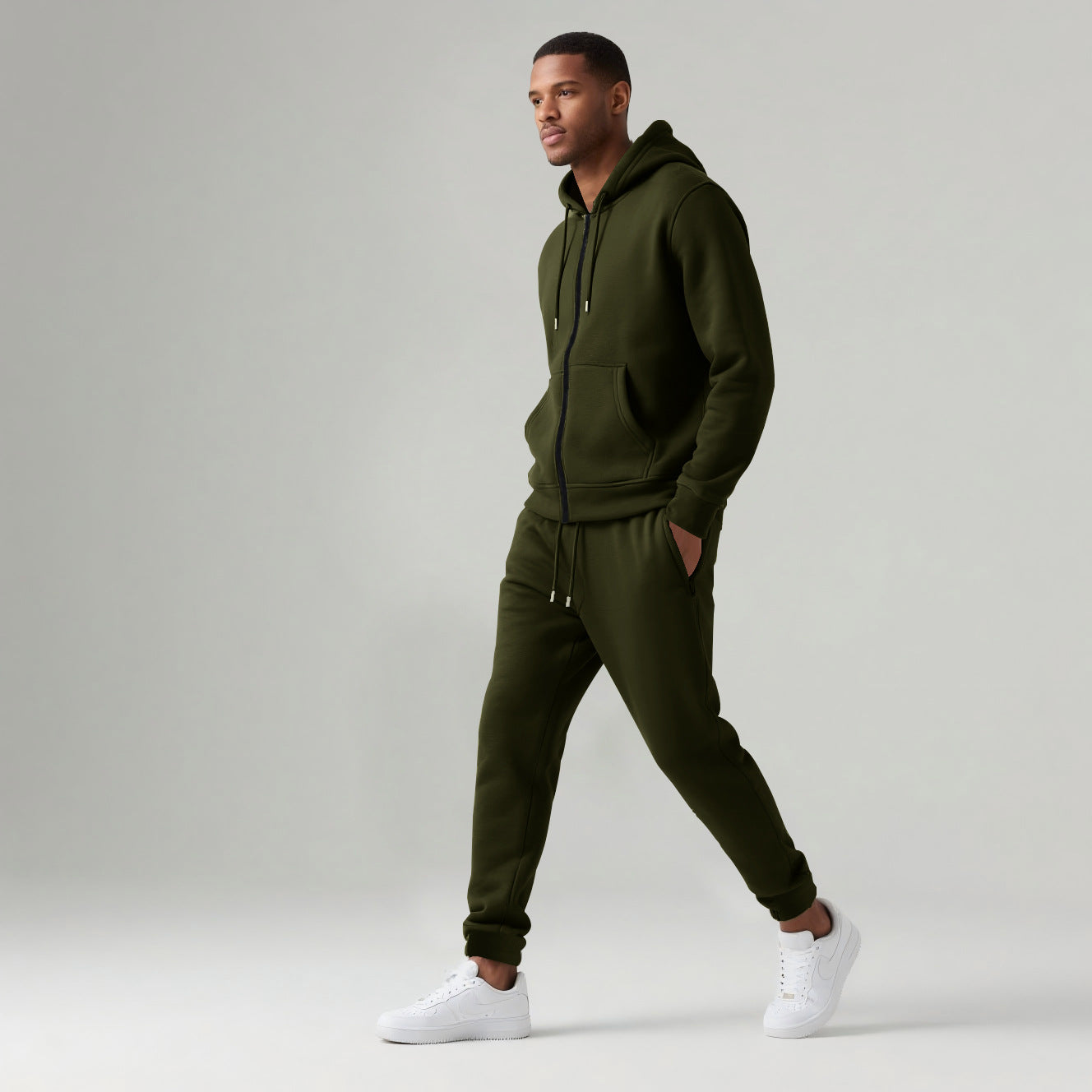 Herren Freizeitanzug Kapuze Taschen Sportlich Bequem