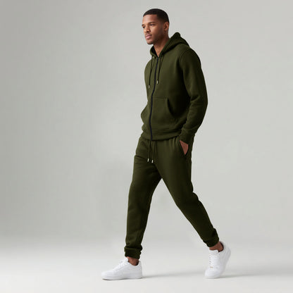 Herren Freizeitanzug Kapuze Taschen Sportlich Bequem