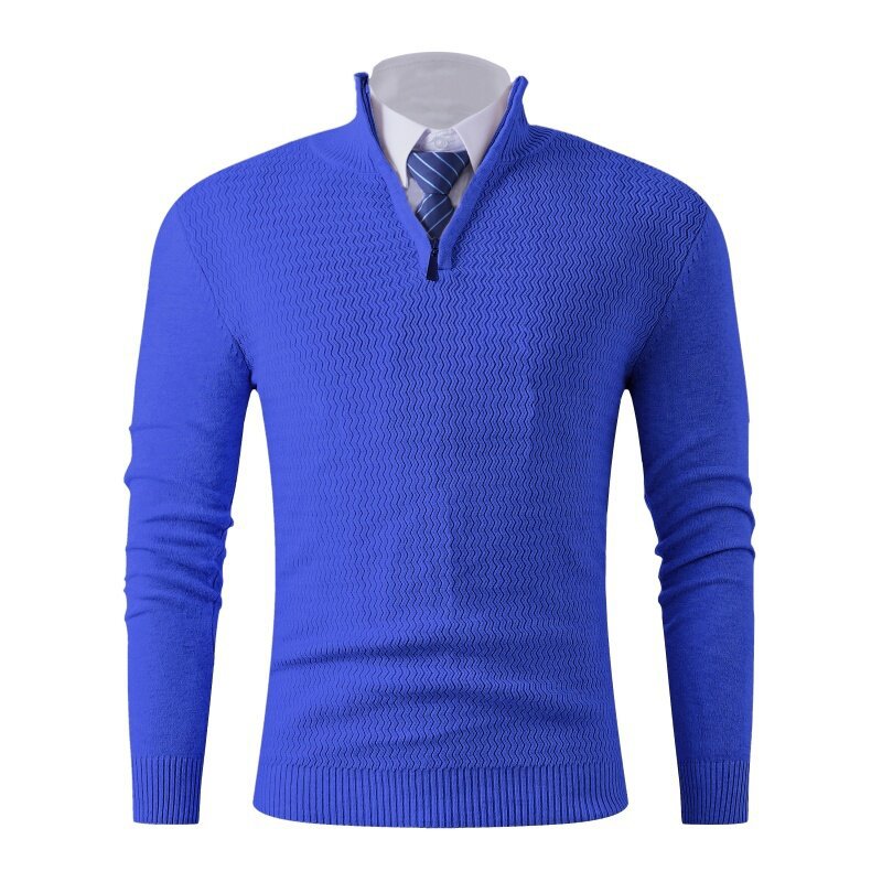 Herren Pullover Strick Modern Stehkragen