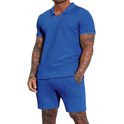 Herren Poloshirt und Shorts Set Sommer Komfort