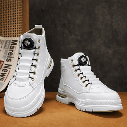 Damen Sneaker High-Top Modisch Schnellschnürung Schwarz