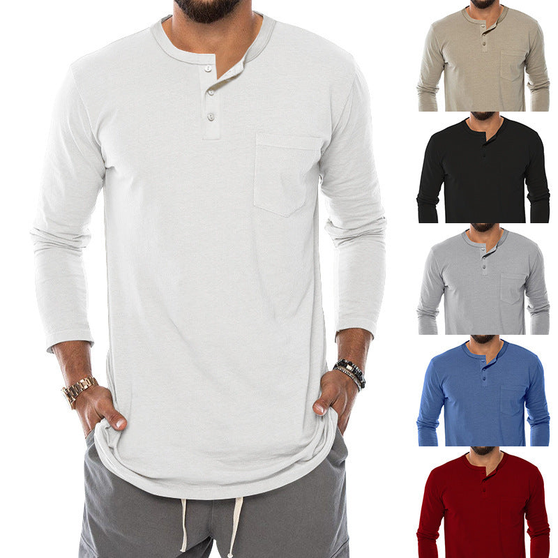 Ein moderner Langarm-Henley-Shirt für den Online-Shop sollte heißen: Langarm-Henley-Shirt mit modischem Knopfverschluss und praktischer Brusttasche BerlinGlamour 

Ich werde ihn - BerlinGlamour