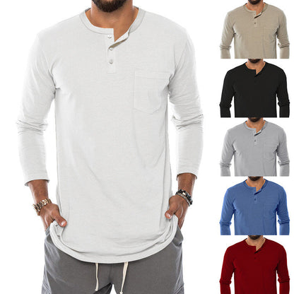 Ein moderner Langarm-Henley-Shirt für den Online-Shop sollte heißen: Langarm-Henley-Shirt mit modischem Knopfverschluss und praktischer Brusttasche BerlinGlamour 

Ich werde ihn - BerlinGlamour