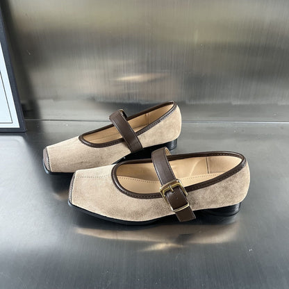 Damen Slipper Elegante Velour Moderne Riemen