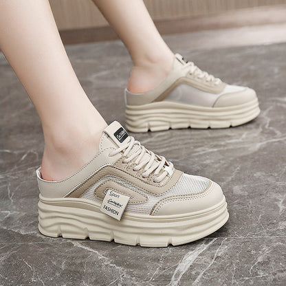 Damen Sneaker High Heels Sportlich Plateau Schuhe