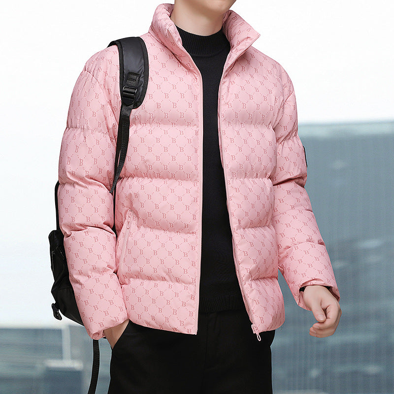 Herren Daunenjacke Modern mit Grafik Muster Winter
