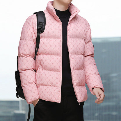 Herren Daunenjacke Modern mit Grafik Muster Winter