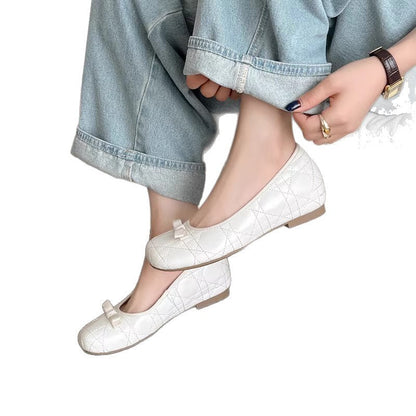 Damen Ballerinas Elegante Rüschendetail Weiche Innensohle