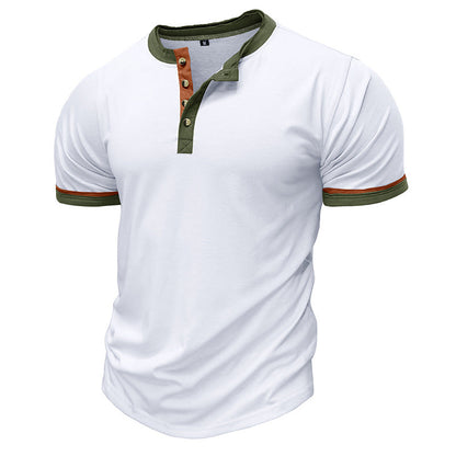 Herren Poloshirt Elegantes Design Kontrastfarben