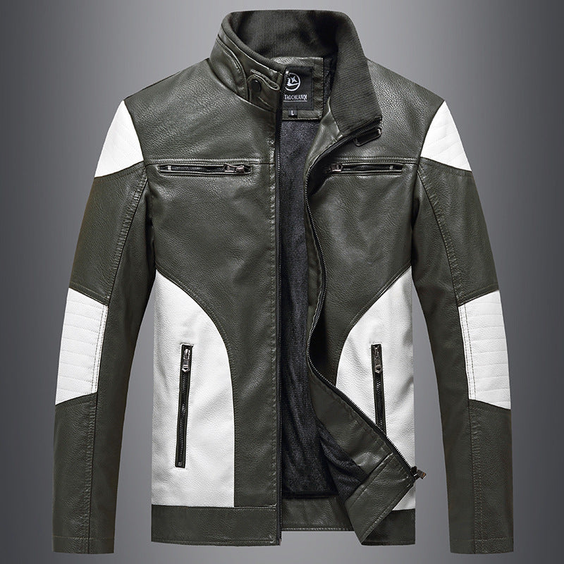 Lederjacke Herren Leder Schwarz Elegant