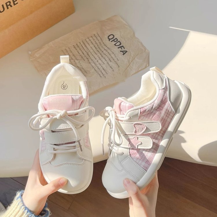 Damen Sneaker Karomuster Komfort Klettverschluss - BerlinGlamour
