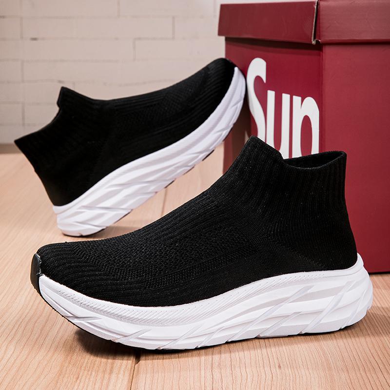 Damen Sneaker Strick Bequem Flexibler Laufsohlen