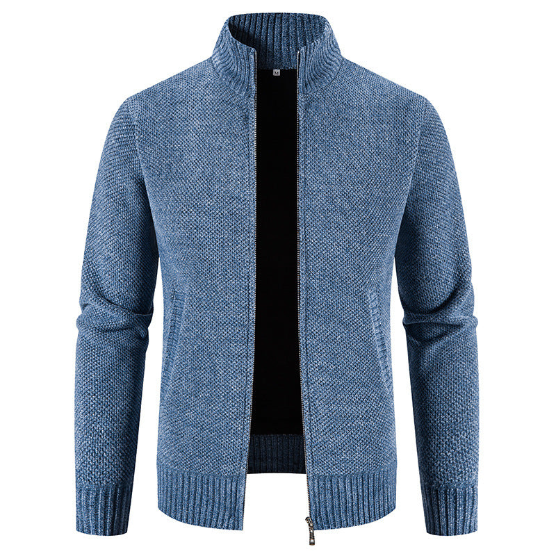 Herren Strickjacke Modisch Reißverschluss Kragen