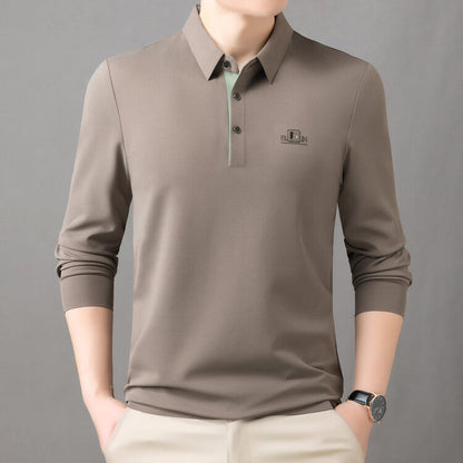 Herren Poloshirt Langarm Feuchtigkeitsregulierend Elegant