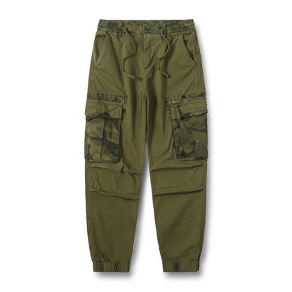 Herren Cargo-Hose Elastisch Praktisch Reißverschluss-Taschen
