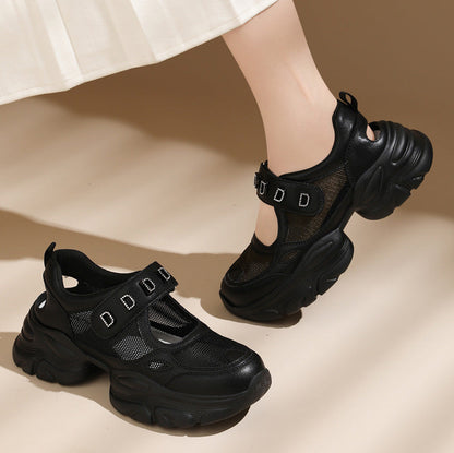 Damen Sneaker Sportlich Komfortabel Mit Verstellbarem Riemen - BerlinGlamour