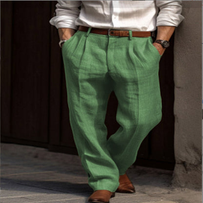 Herren Leinenhose Elegante Leicht Modisch Bequem