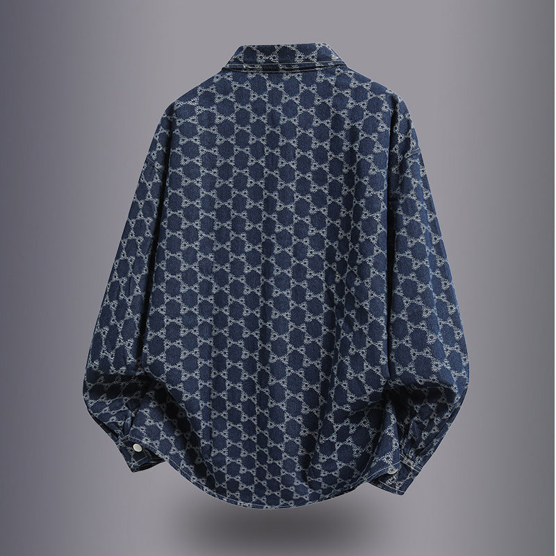 Herren Overshirtjacke Lässig Muster Jacke Modern