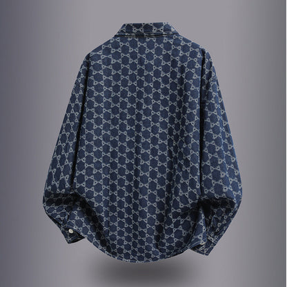 Herren Overshirtjacke Lässig Muster Jacke Modern