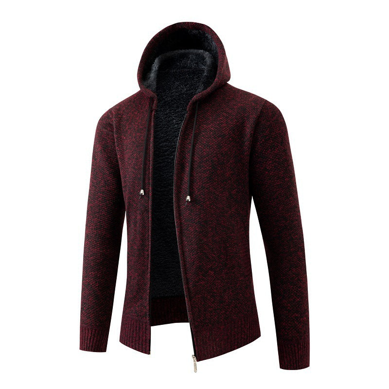 Herren Strickjacke Kapuze Bequem Warm - BerlinGlamour