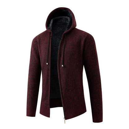 Herren Strickjacke Kapuze Bequem Warm - BerlinGlamour