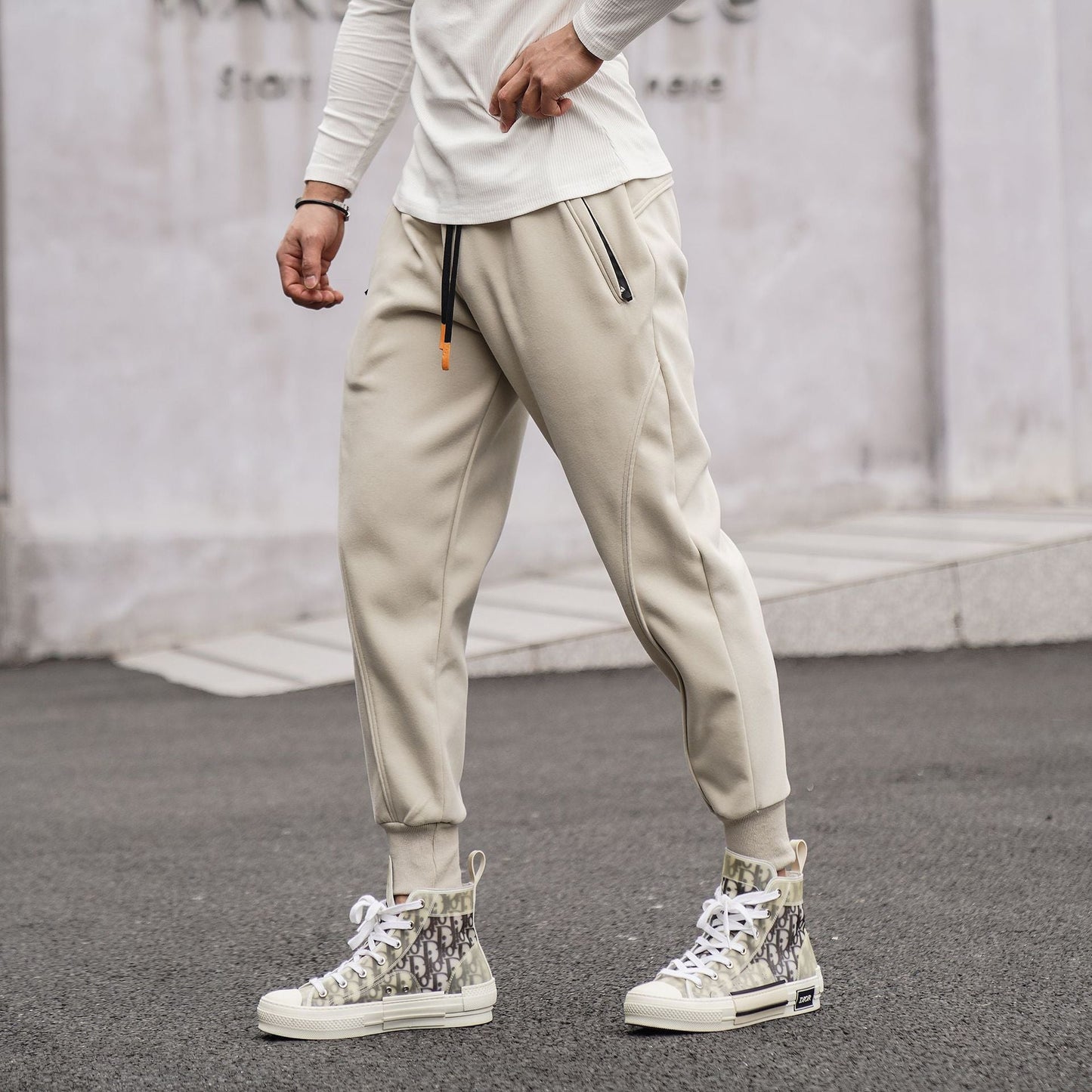 Herren Sportpants Elastisch Mit Reißverschlusstaschen - BerlinGlamour