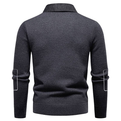 Herren Pullover Eleganter Kragen Strickmuster Modern