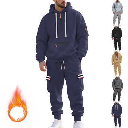 Herren Jogginganzug Sportlich Sweatshirt Hose Baumwolle