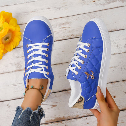 Damen Sneaker Trendy Stepp Optik Mittelhohes Modell