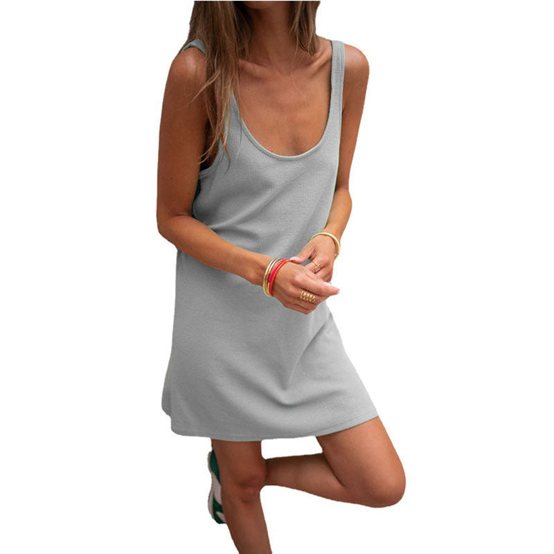 Damenkleid Elegantes Rippkleid Tiefes Dekolleté Modern