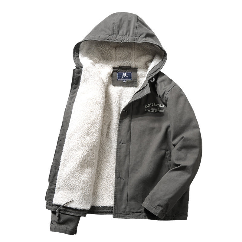 Herren Winterjacke gefüttert mit Kapuze und Innenfutter