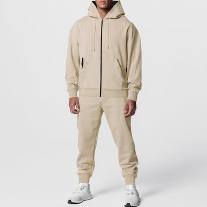 Herren Hoodie Sportlich Mit Reißverschluss Jogginghose Set