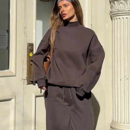 Damen Sportset Sweatshirt Hose Jogging Set Frauen