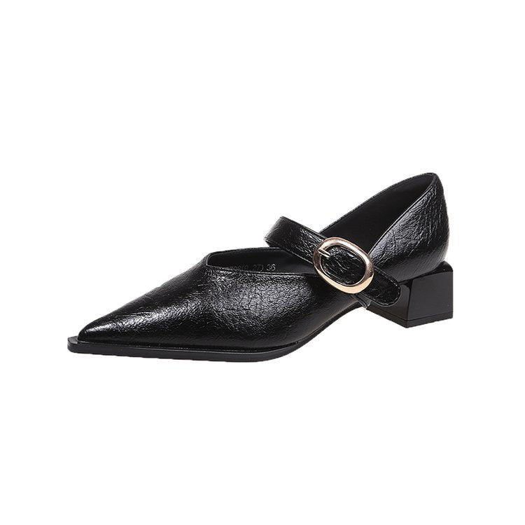 Damen Schuhe Mary Jane Blockabsatz Moderne Riemen Schuhe