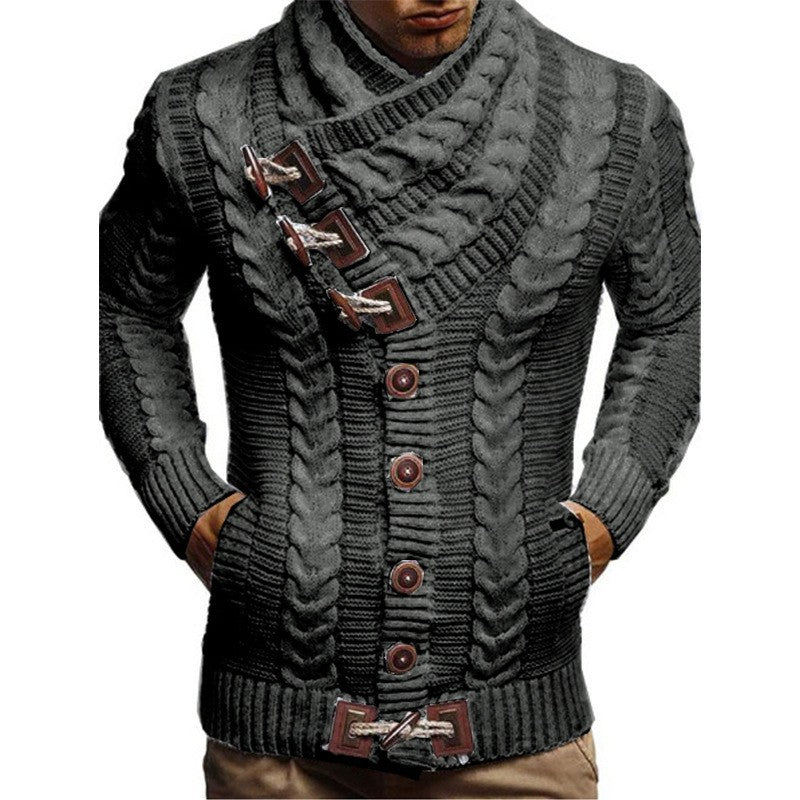 Strickmantel Herren Modern Zopfmuster Oversized - BerlinGlamour