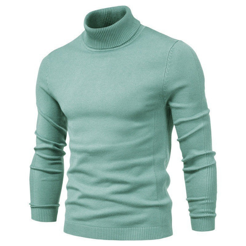 Herren Rollkragenpullover Weich Strick Eleganz