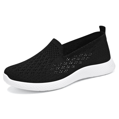 Damen Sneaker Atmungsaktiv Elastisch Slip-On Sportschuhe