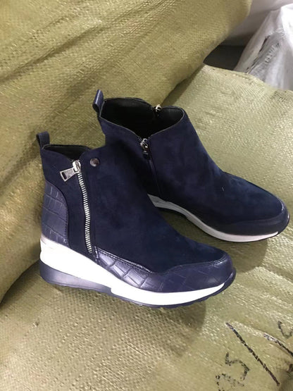 Damen Stiefeletten Elegante Reißverschluss Schuhe Frauen