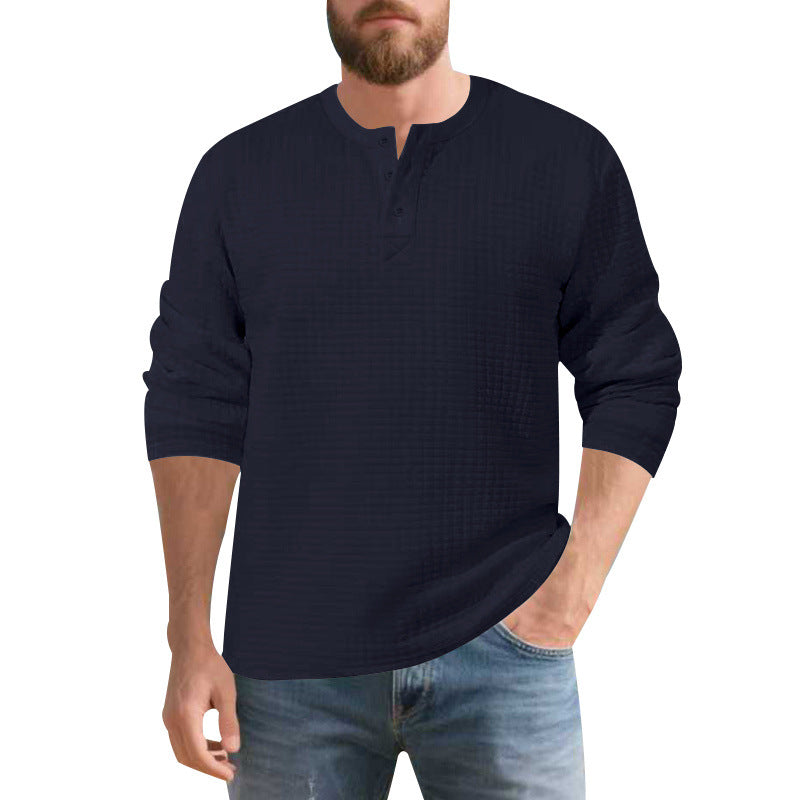 Herren Langarmshirt Modern Strukturiert Berlin Stil