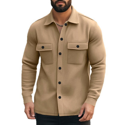 Herren Fleecejacke Modern mit Brusttaschen Warm