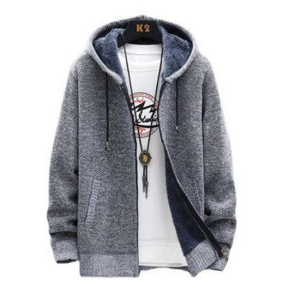 Herren Kapuzenjacke Bequem Stylisch Schwarze Mode