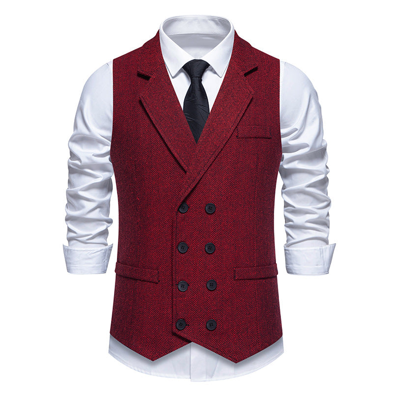 Herren Anzugweste Modern mit Hahnentrittmuster Elegant