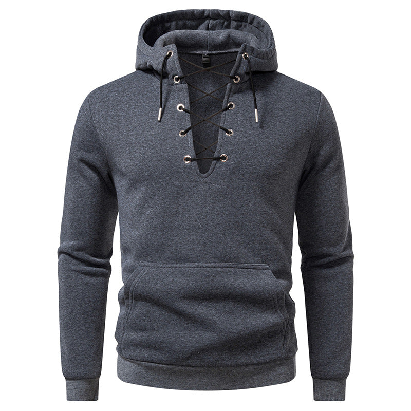 Herren Kapuzenpullover Modisch Schnüren Design Großstadtchic