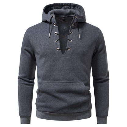 Herren Kapuzenpullover Modisch Schnüren Design Großstadtchic