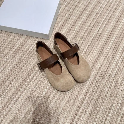 Damen Ballerinas Elegante Riemen Detail Bequem