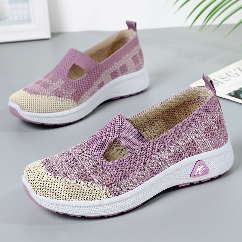 Damen Sneaker Leicht Atmungsaktiv Slip-On bequem