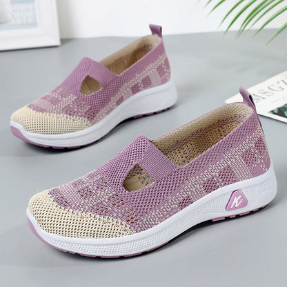 Damen Sneaker Leicht Atmungsaktiv Slip-On bequem