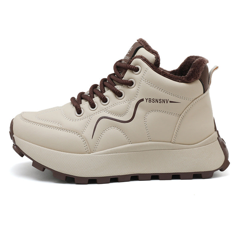 Damen Sneaker Hochgeschnittene Warmfutter Rutschfest