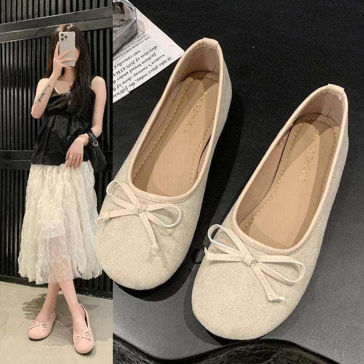 Damen Ballerinas Schleife Mode Schuhe Elegant - BerlinGlamour